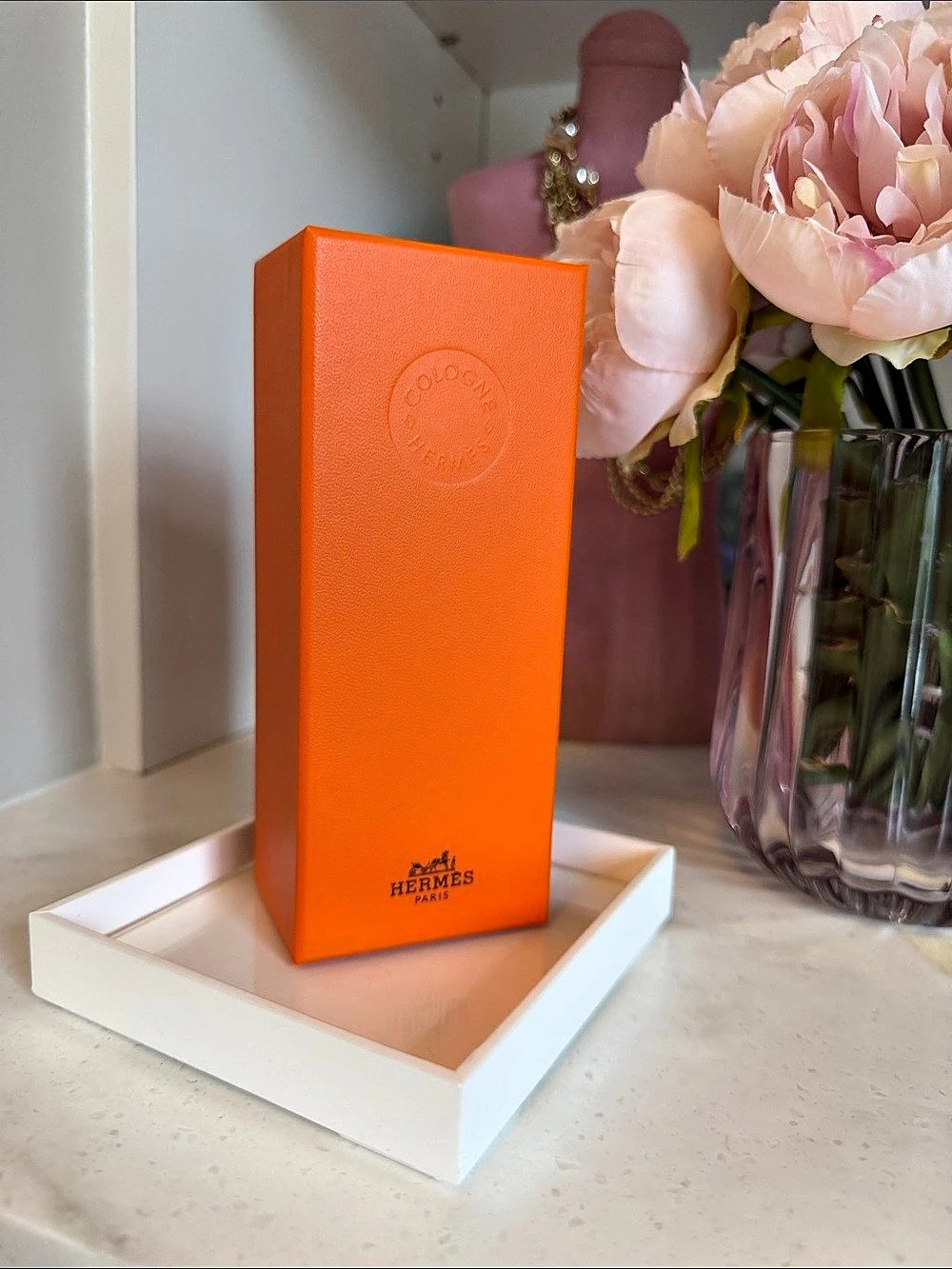 Hermès New Empty Box Orange & White 6 x 2.50 x 2